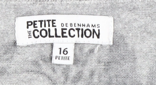 Debenhams Women’s Grey Floral 3/4 Sleeve Jumper