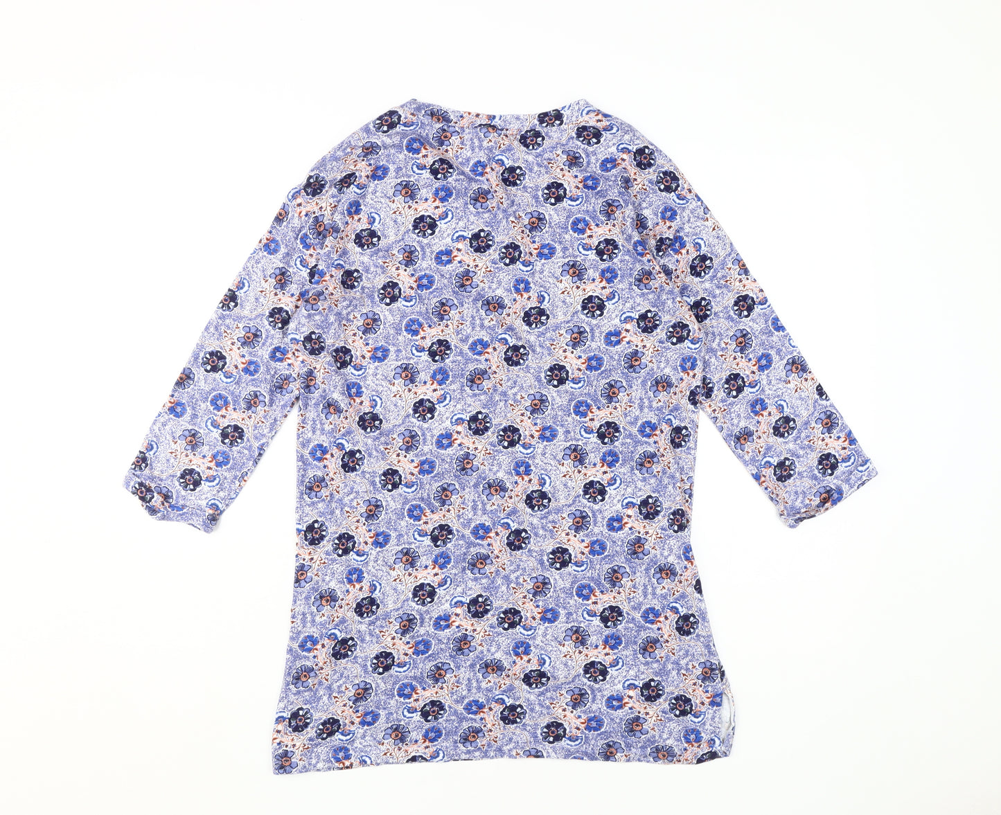 Fat Face Women's Multicoloured Floral 3/4 Sleeve V-Neck T-Shirt
