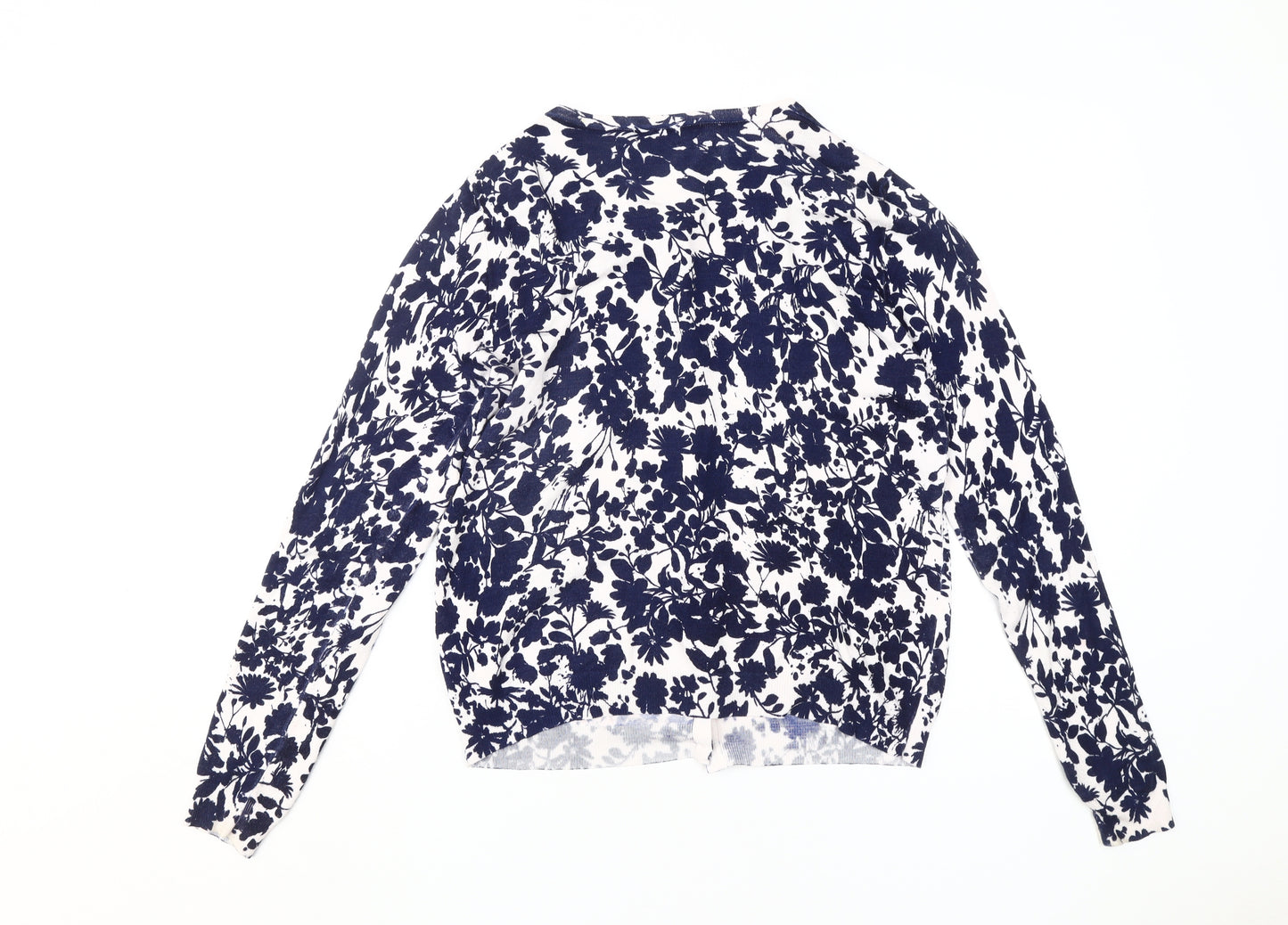 Marks and Spencer Women's Blue Floral Cardigan Size 14