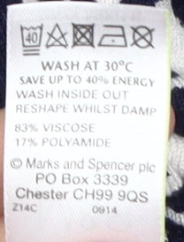 Marks and Spencer Women's Blue Floral Cardigan Size 14