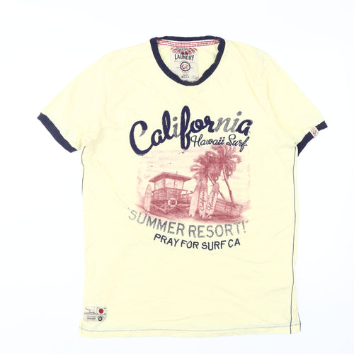 Tokyo Laundry Men's Yellow Graphic Print T-Shirt, Size L