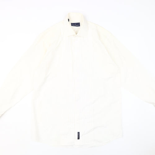 Daniel Hechter Men's White Formal Dress Shirt 15.5