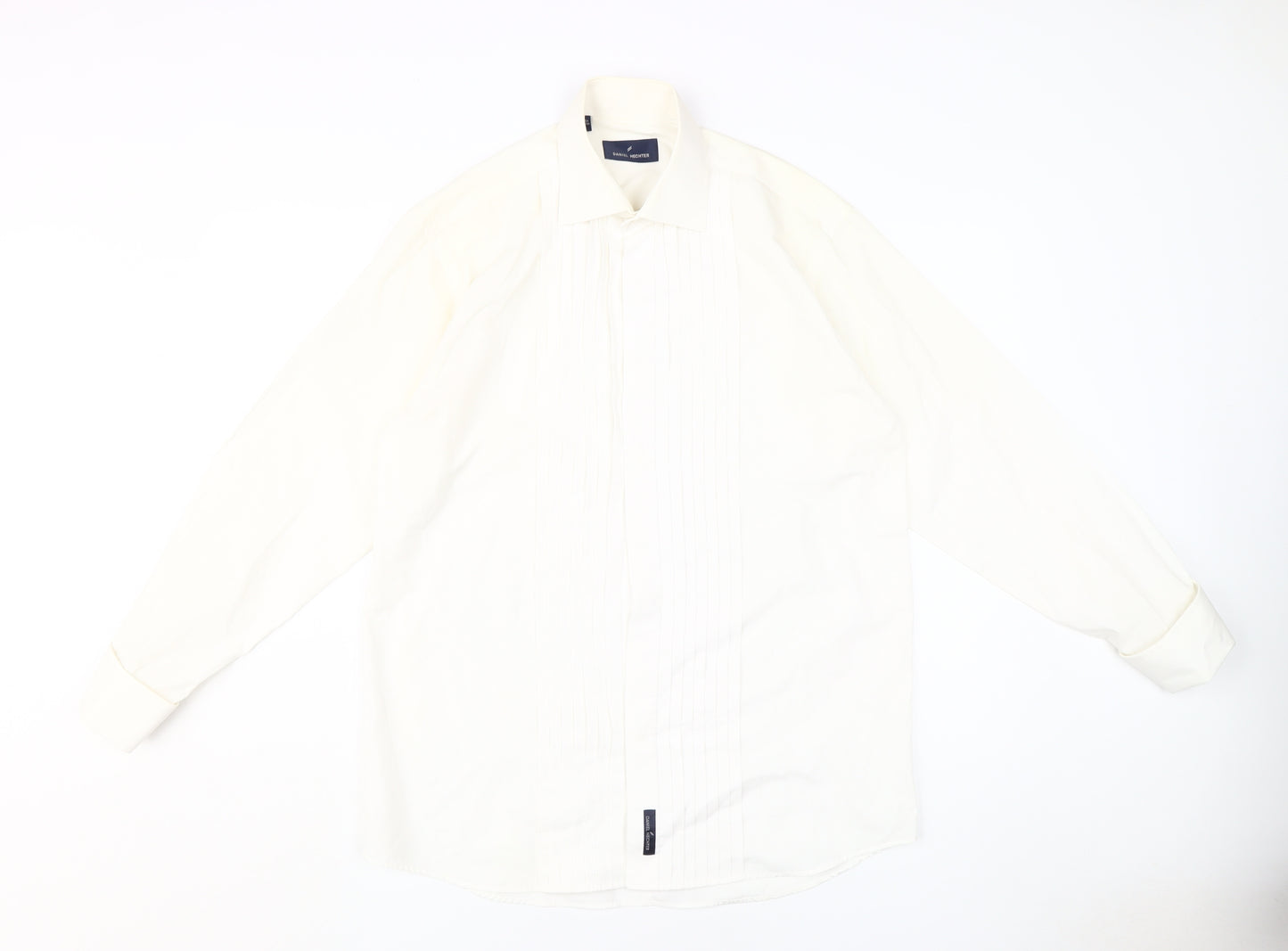 Daniel Hechter Men's White Formal Dress Shirt 15.5
