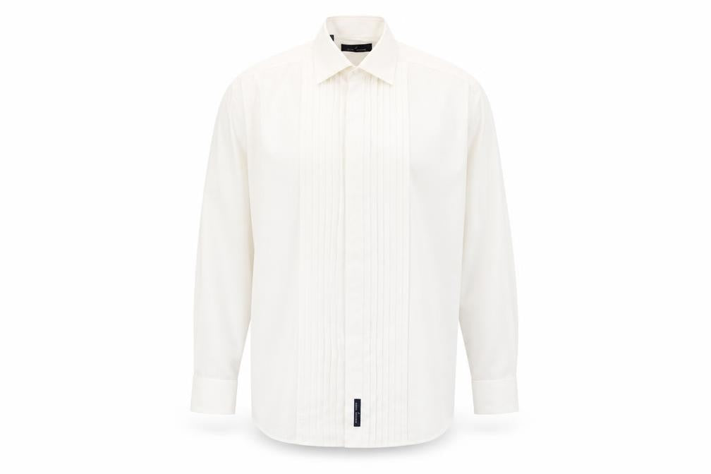 Daniel Hechter Men's White Formal Dress Shirt 15.5