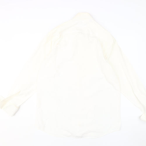 Daniel Hechter Men's White Formal Dress Shirt 15.5