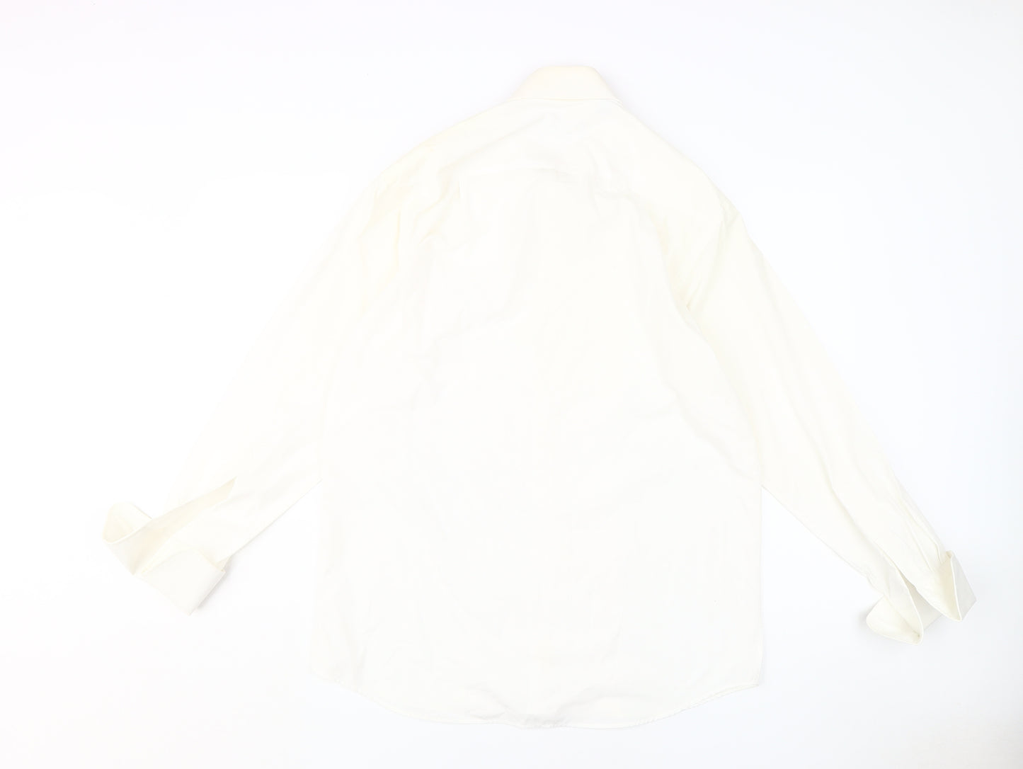 Daniel Hechter Men's White Formal Dress Shirt 15.5