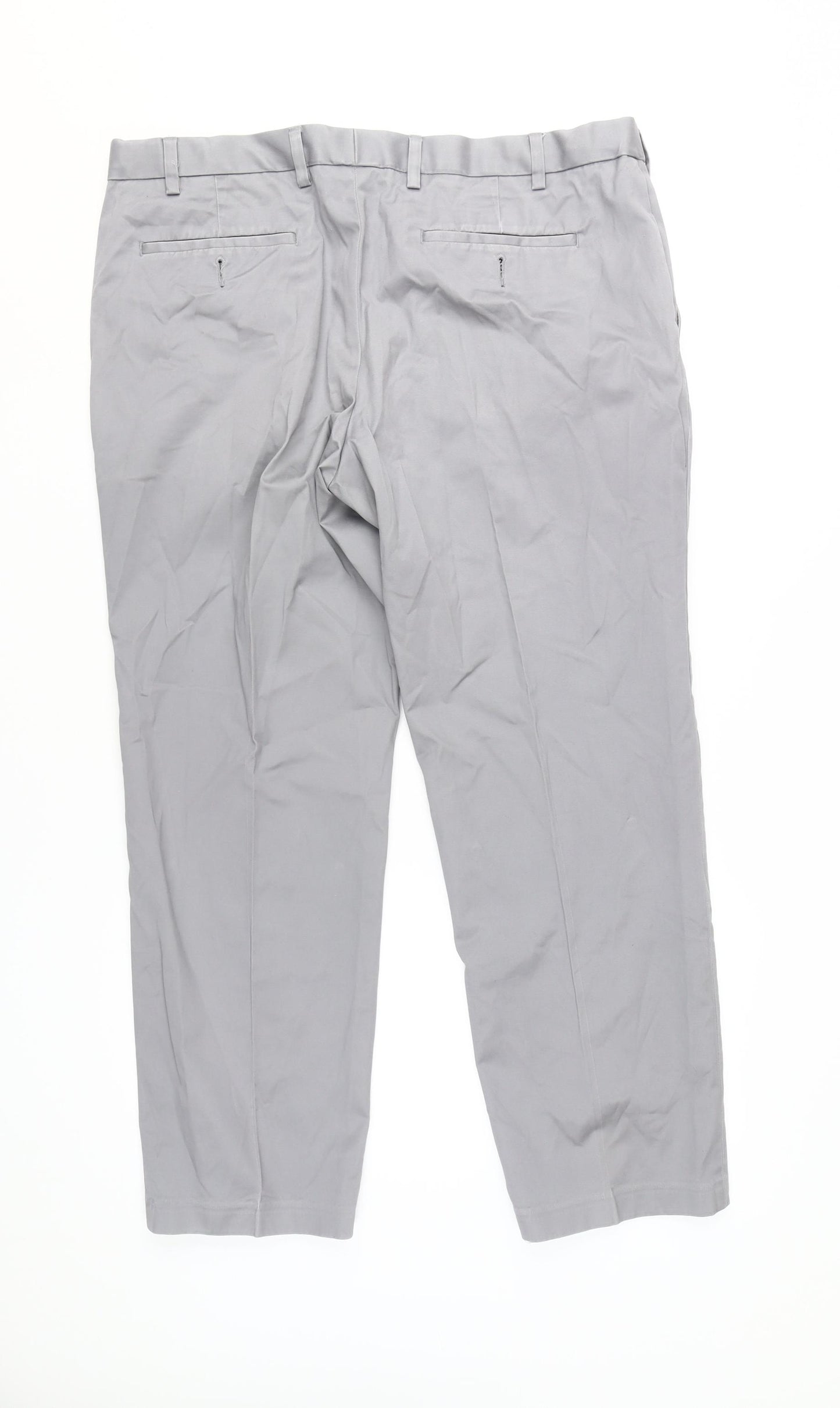 Marks and Spencer Men's Grey Chino Trousers Size 38