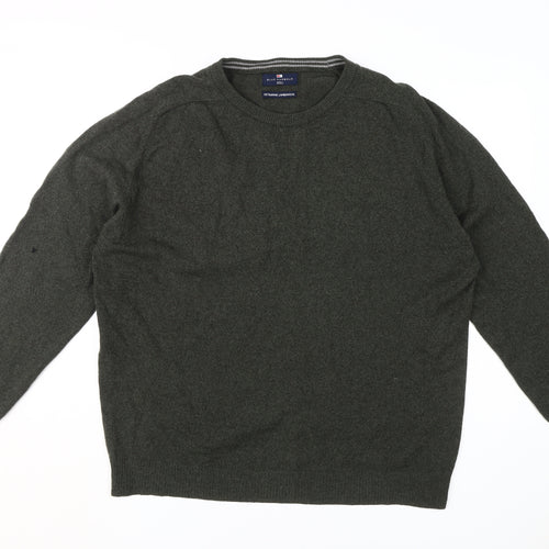 Marks & Spencer Green Wool Men's Pullover Size L
