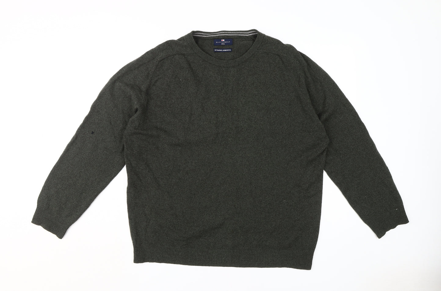 Marks & Spencer Green Wool Men's Pullover Size L