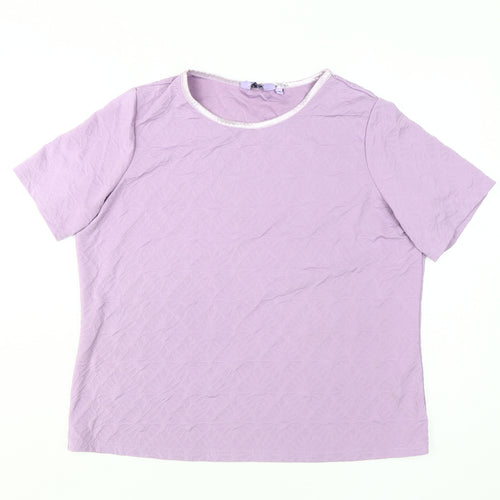 Honor Millburn Women's Purple Cotton T-Shirt Size 18