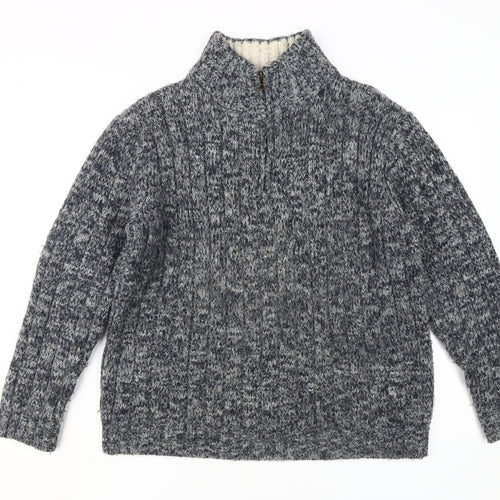 Marks and Spencer Unisex Blue Full Zip Jumper M