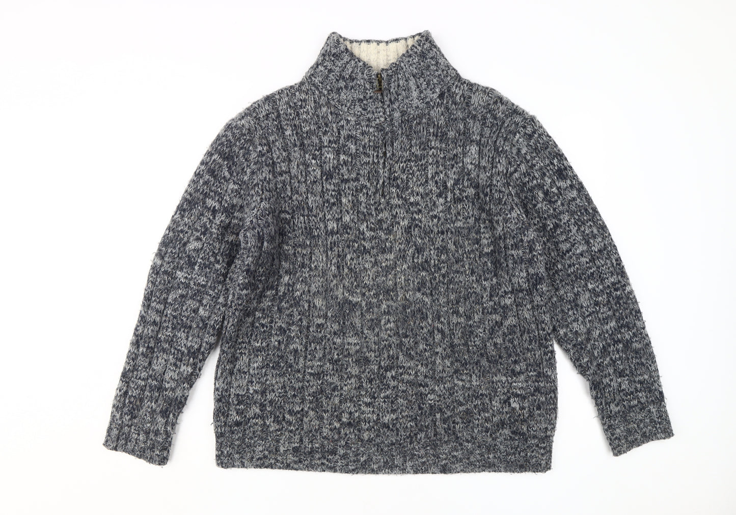 Marks and Spencer Unisex Blue Full Zip Jumper M
