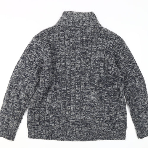 Marks and Spencer Unisex Blue Full Zip Jumper M