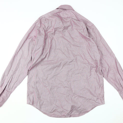 T.M.Lewin Men's Pink Regular Fit Dress Shirt, Size 17