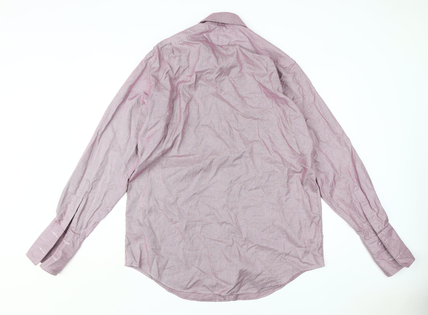 T.M.Lewin Men's Pink Regular Fit Dress Shirt, Size 17