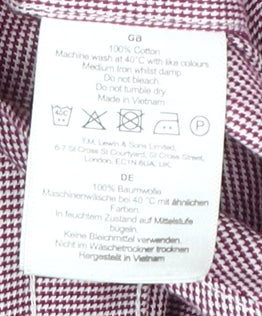 T.M.Lewin Men's Pink Regular Fit Dress Shirt, Size 17