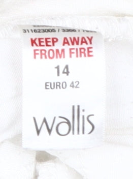 Wallis Women's White Denim Jeans, Size 14, Regular Fit