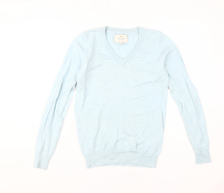 Hawes & Curtis Women's Blue V-Neck Pullover Jumper, Size 8