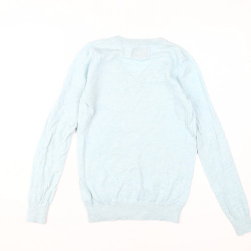 Hawes & Curtis Women's Blue V-Neck Pullover Jumper, Size 8