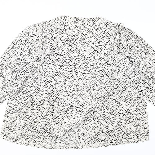 Next Women's Plus White Animal Print Blouse