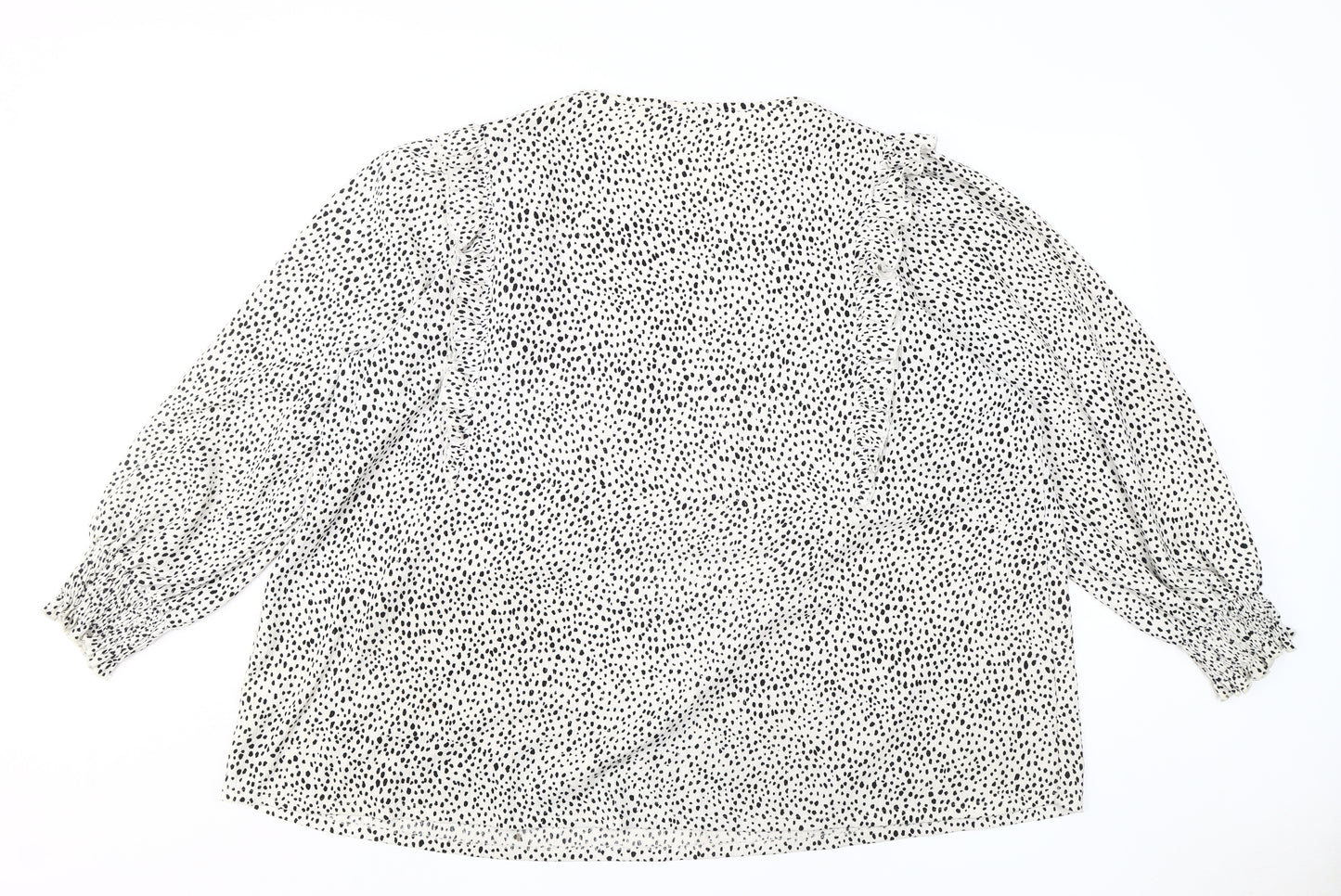 Next Women's Plus White Animal Print Blouse