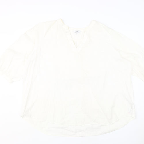 Next Women's Ivory 3/4 Sleeve Top Size 26