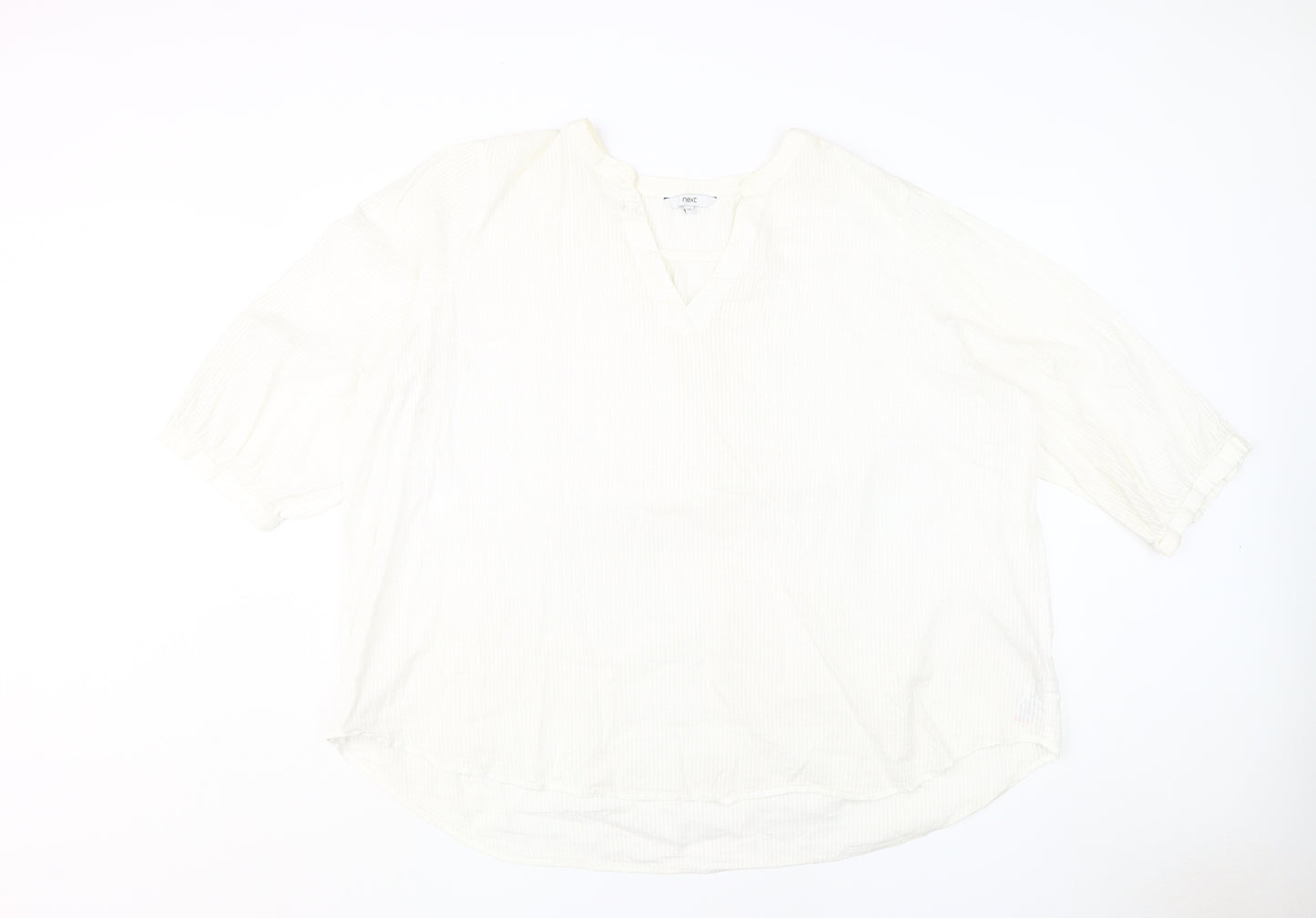 Next Women's Ivory 3/4 Sleeve Top Size 26