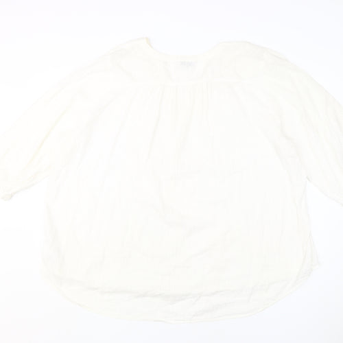 Next Women's Ivory 3/4 Sleeve Top Size 26