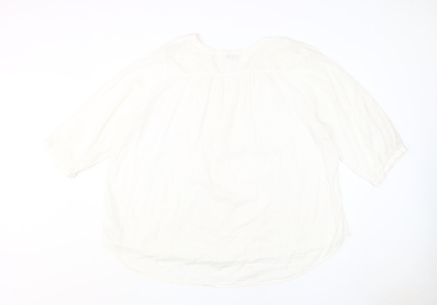 Next Women's Ivory 3/4 Sleeve Top Size 26