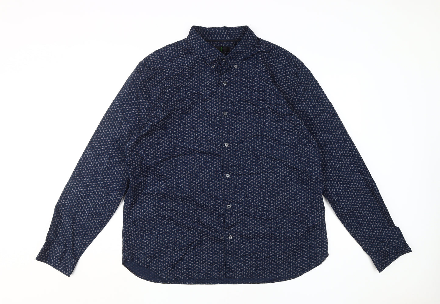Jasper Conran Men's XL Blue Paisley Dress Shirt