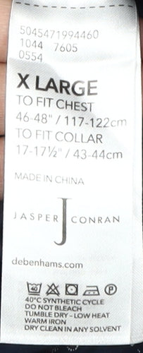 Jasper Conran Men's XL Blue Paisley Dress Shirt