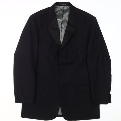 Pierre Balmain Men's Black Blazer Jacket, Size 42 Long