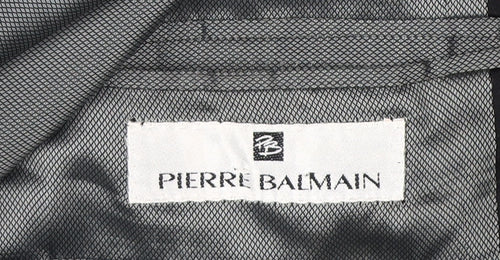 Pierre Balmain Men's Black Blazer Jacket, Size 42 Long