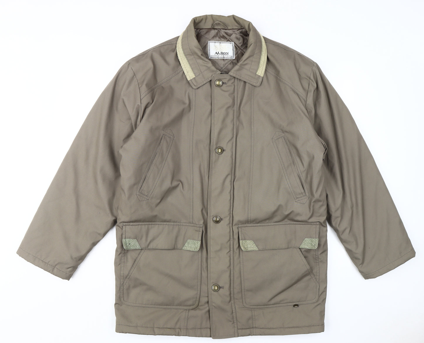 Aldon Men's Brown Basic Jacket, M, Lined Casual