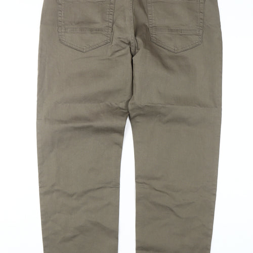 Marks and Spencer Men's Brown Straight Fit Jeans Size 38
