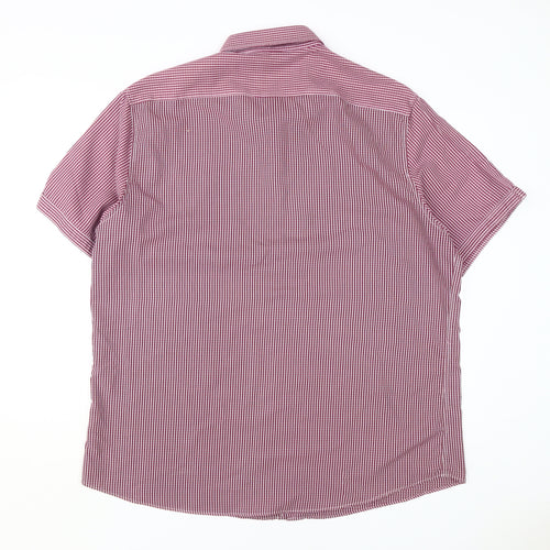 Atlantic Bay Men's Red Check Short Sleeve Shirt 2XL