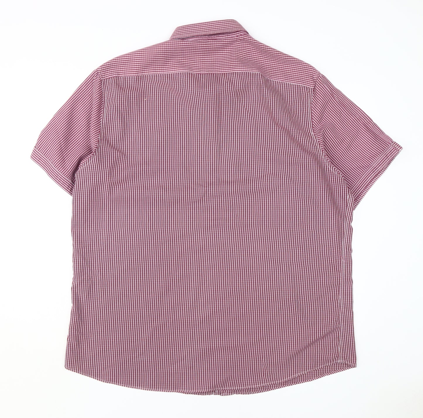 Atlantic Bay Men's Red Check Short Sleeve Shirt 2XL