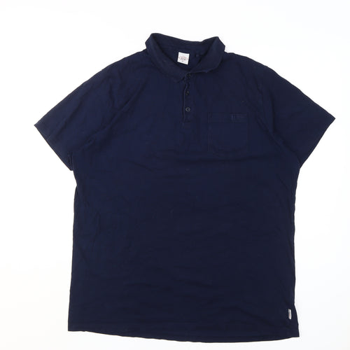 Lee Cooper Men's Blue XL Polo Shirt, Short Sleeve, Casual