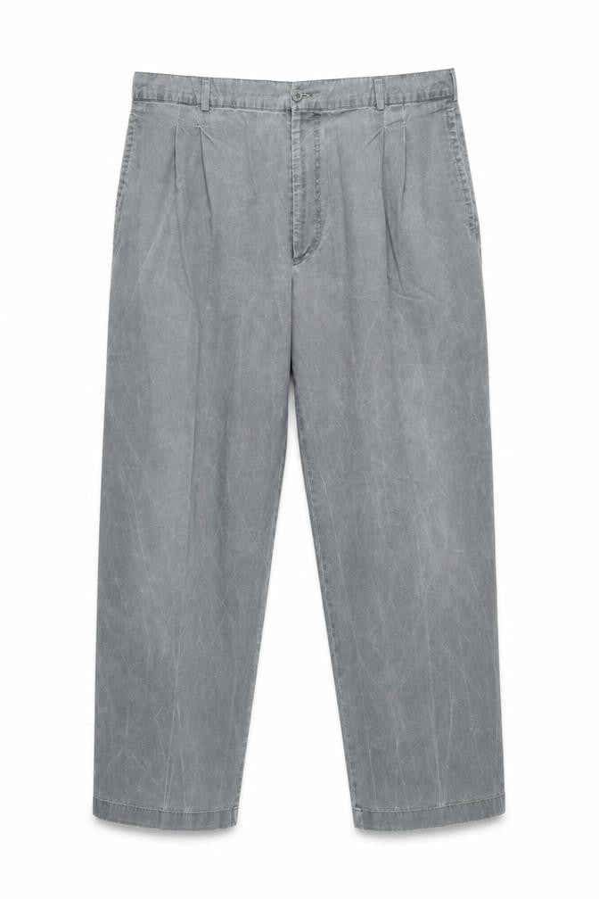 BHS Men's Green Pleated Trousers 40W29L Casual