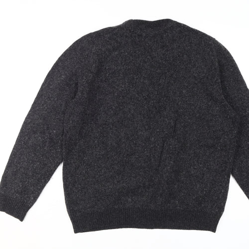 John Lewis Men's Grey Wool Cashmere Pullover, Size L