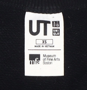 Uniqlo Men's Black XS Art Graphic Pullover Sweatshirt