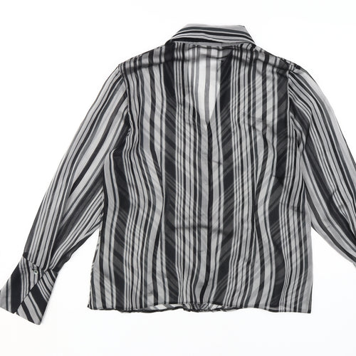 Wallis Petite Women's Multicoloured Striped Button-Up Shirt, Size 14