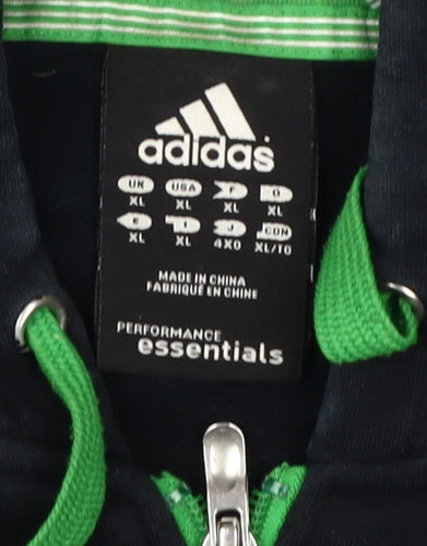 Adidas Men's Black XL Full Zip Hoodie