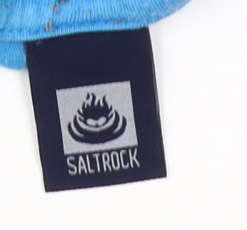 Saltrock Men's Blue Graphic Logo T-Shirt, Size L, Crew Neck