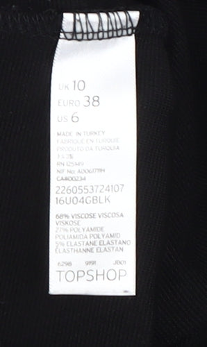 Topshop Women's Black Skinny Jegging in Size 10
