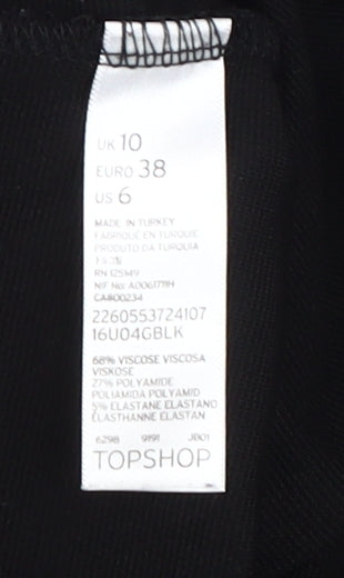 Topshop Women's Black Skinny Jegging in Size 10