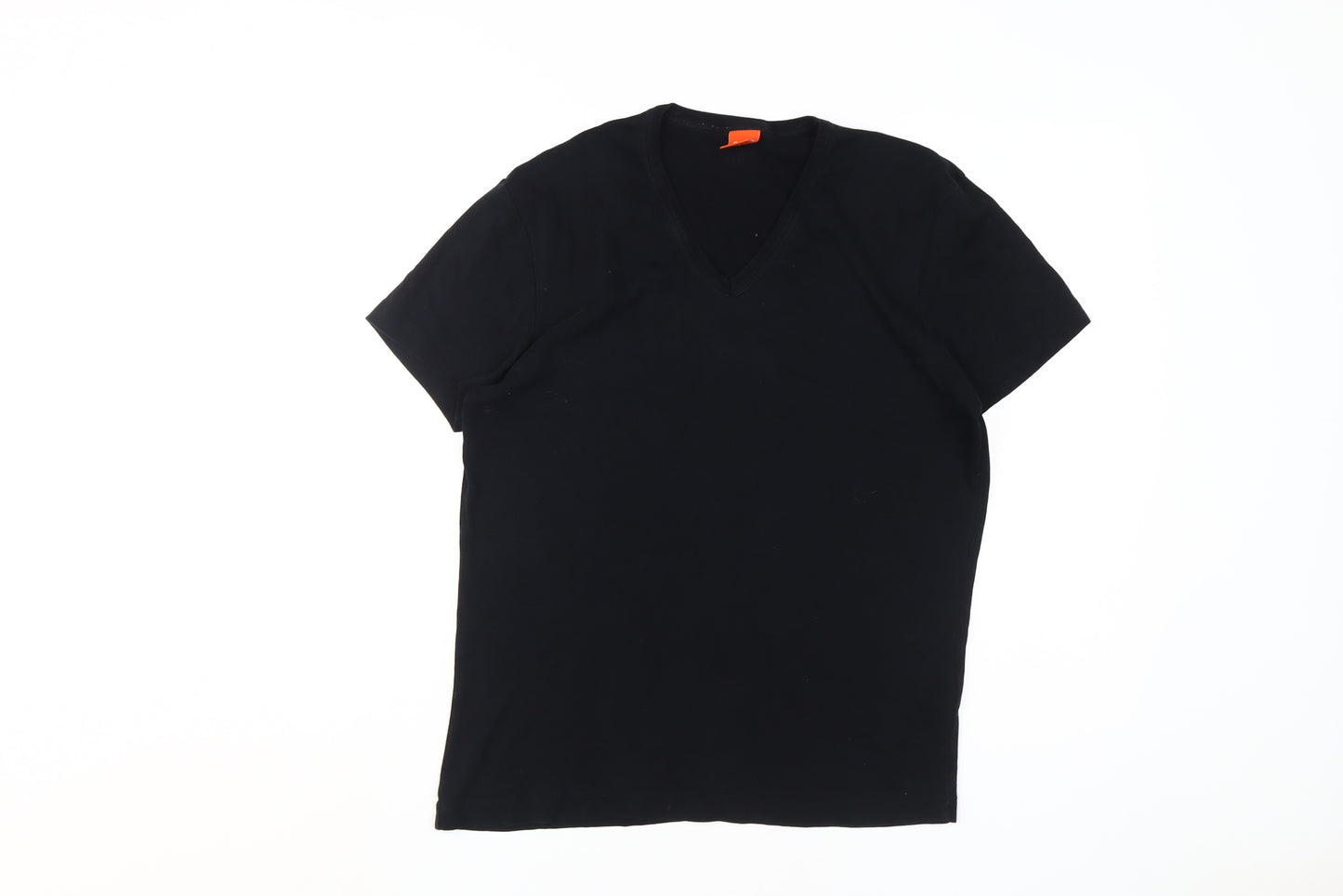 Hugo Boss Men's Black V-Neck T-Shirt, Size L