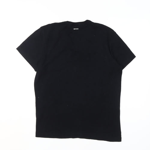 Hugo Boss Men's Black V-Neck T-Shirt, Size L