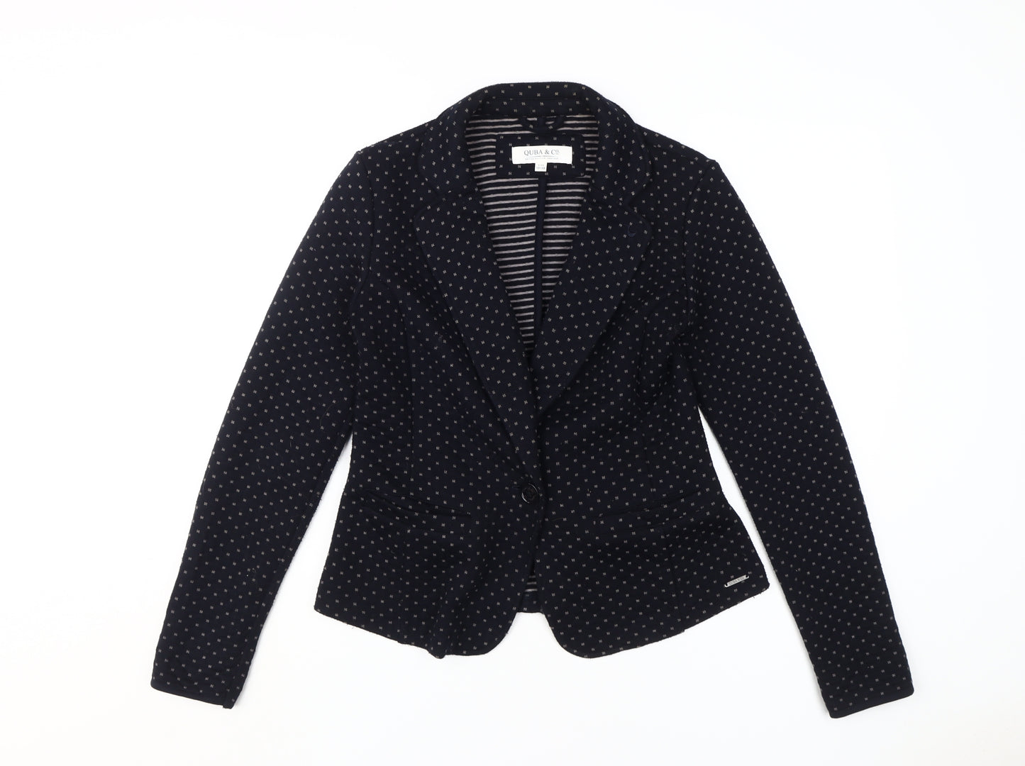 QUBA & CO. Women's Black Blazer Size 10, Nautical Style