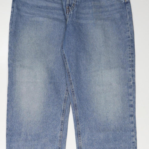 H&M Women's Blue Straight Jeans Size 16